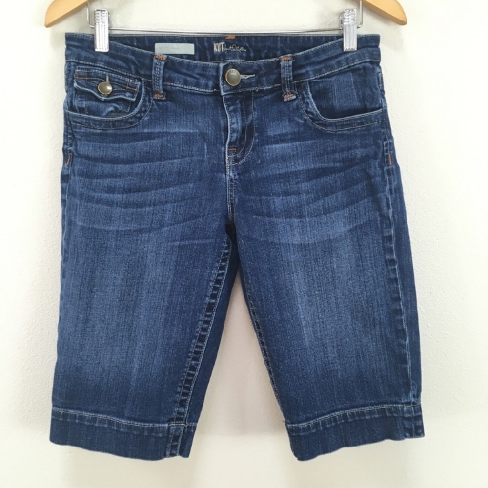 KUT Bermuda Dark‎ Wash Denim Jean Shorts Women’s Sz 6